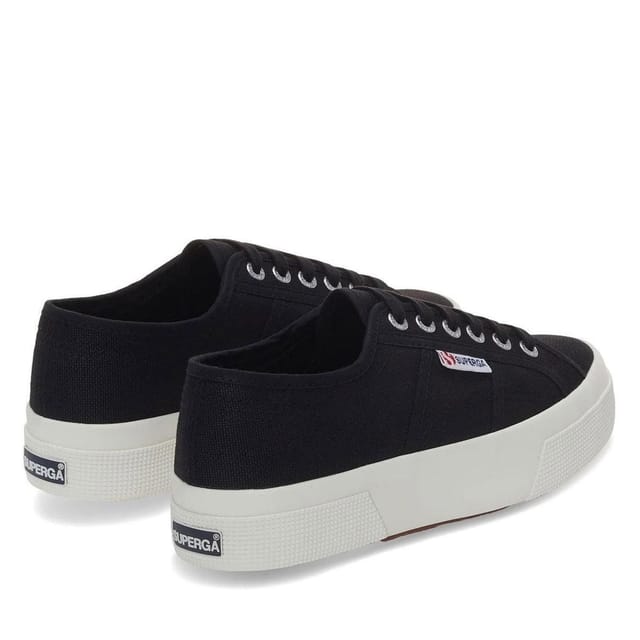 Superga Superga Women's 2740 Lace Up Platforms in Black - 2