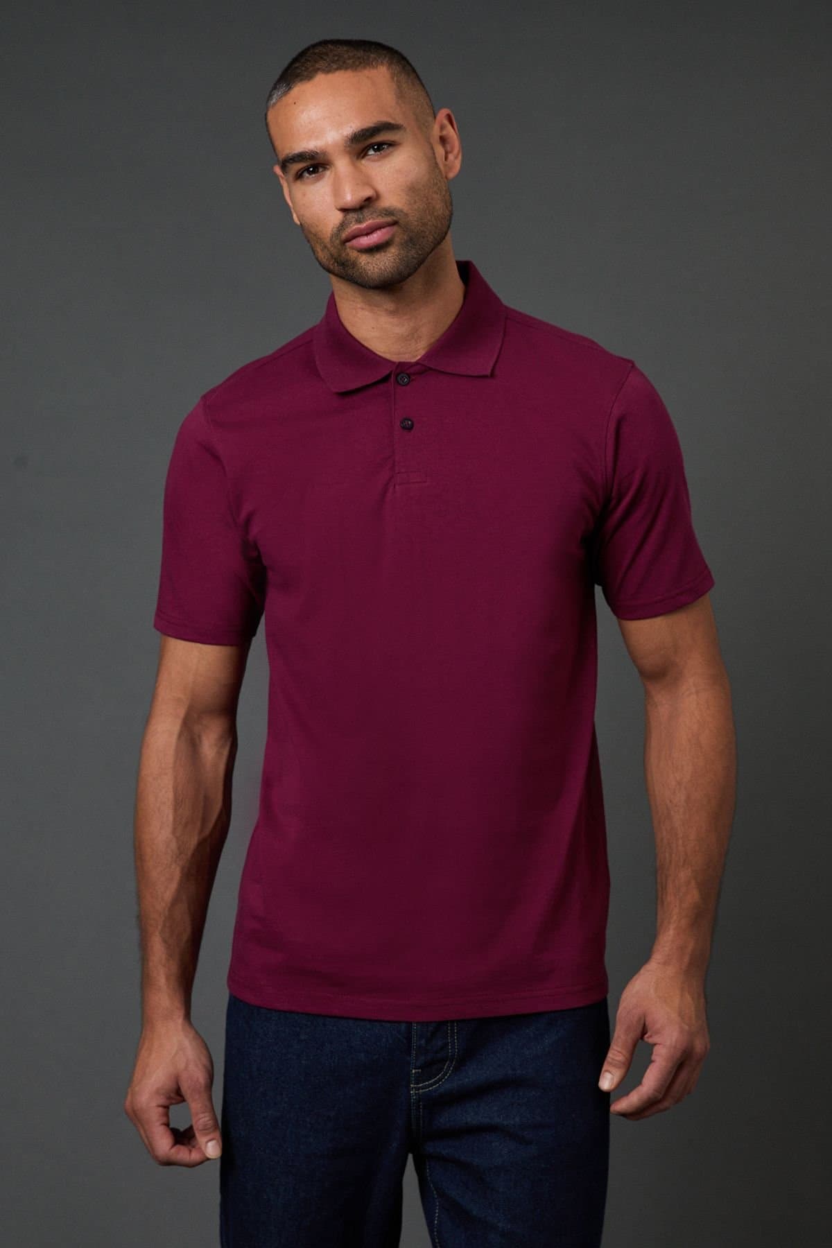 Burton Burton Men's Burgundy Jersey Polo Shirt