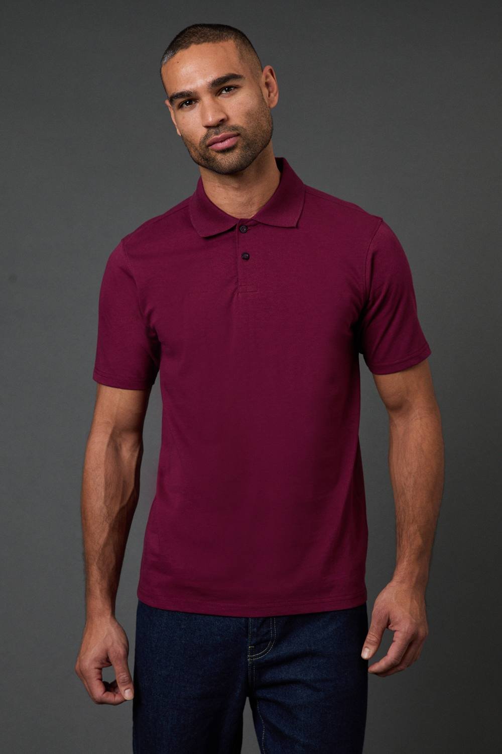 Burton Burton Men's Burgundy Jersey Polo Shirt - 2