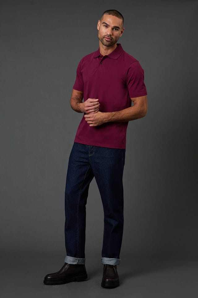 Burton Burton Men's Burgundy Jersey Polo Shirt - 2