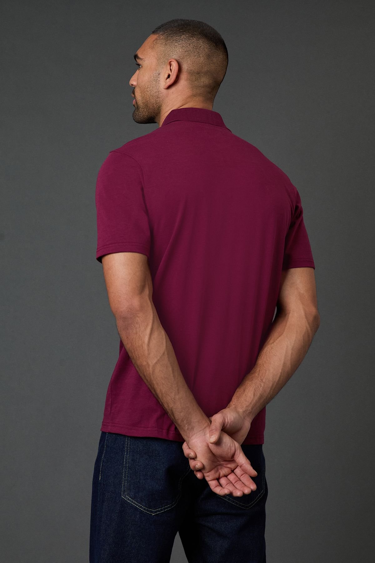 Burton Burton Men's Burgundy Jersey Polo Shirt - 3