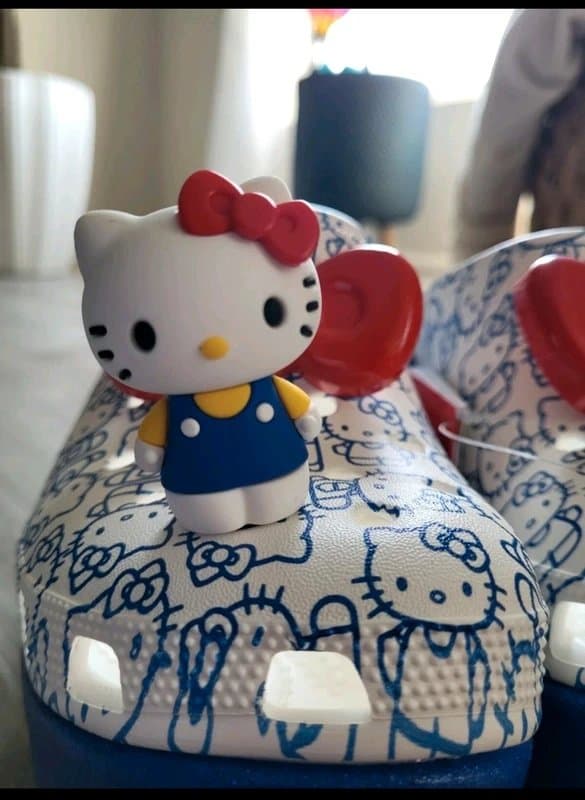 Hello Kitty Crocs Hello Kitty 50th Anniversary Blue Glitter High Crocs - WOMEN'S