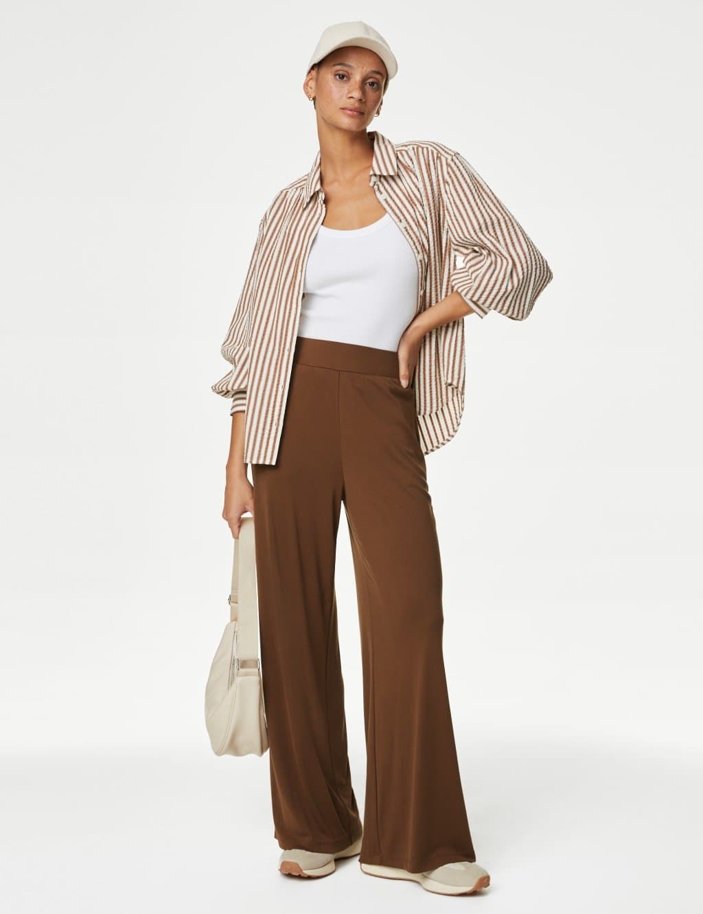Marks & Spencer M&S Toffee Jersey Wide Leg Culottes