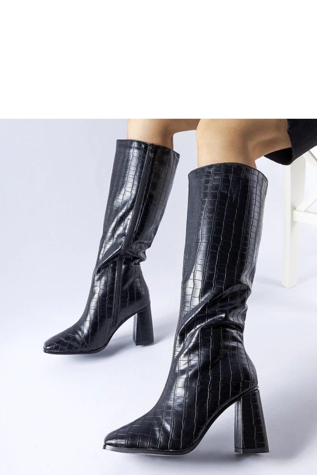 Love Lace Love Lace Women's Ferruccio Insulated Stiletto Heel Winter Boots with Zipper in Black