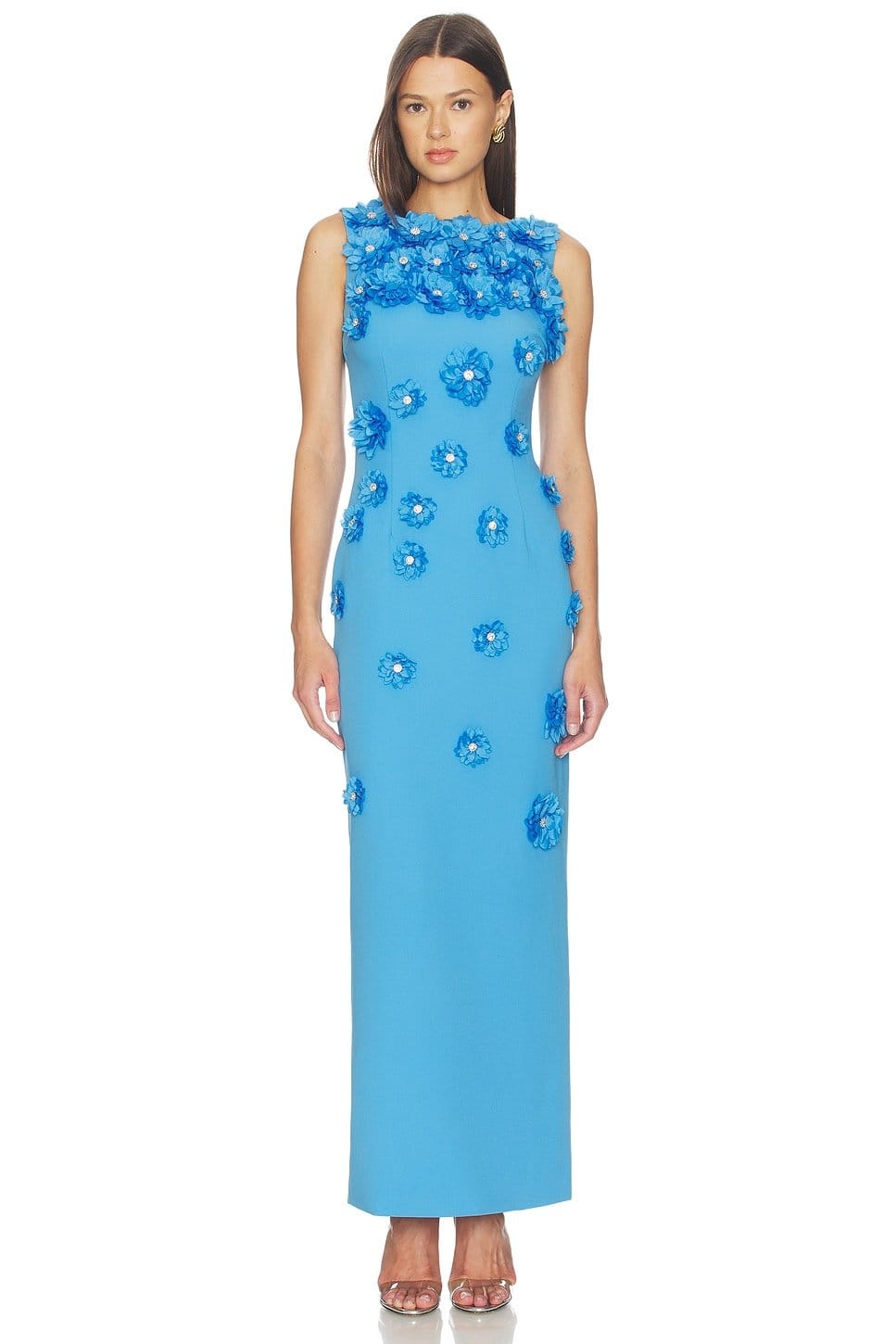 Revolve Blue Floral Gown by ELLIATT