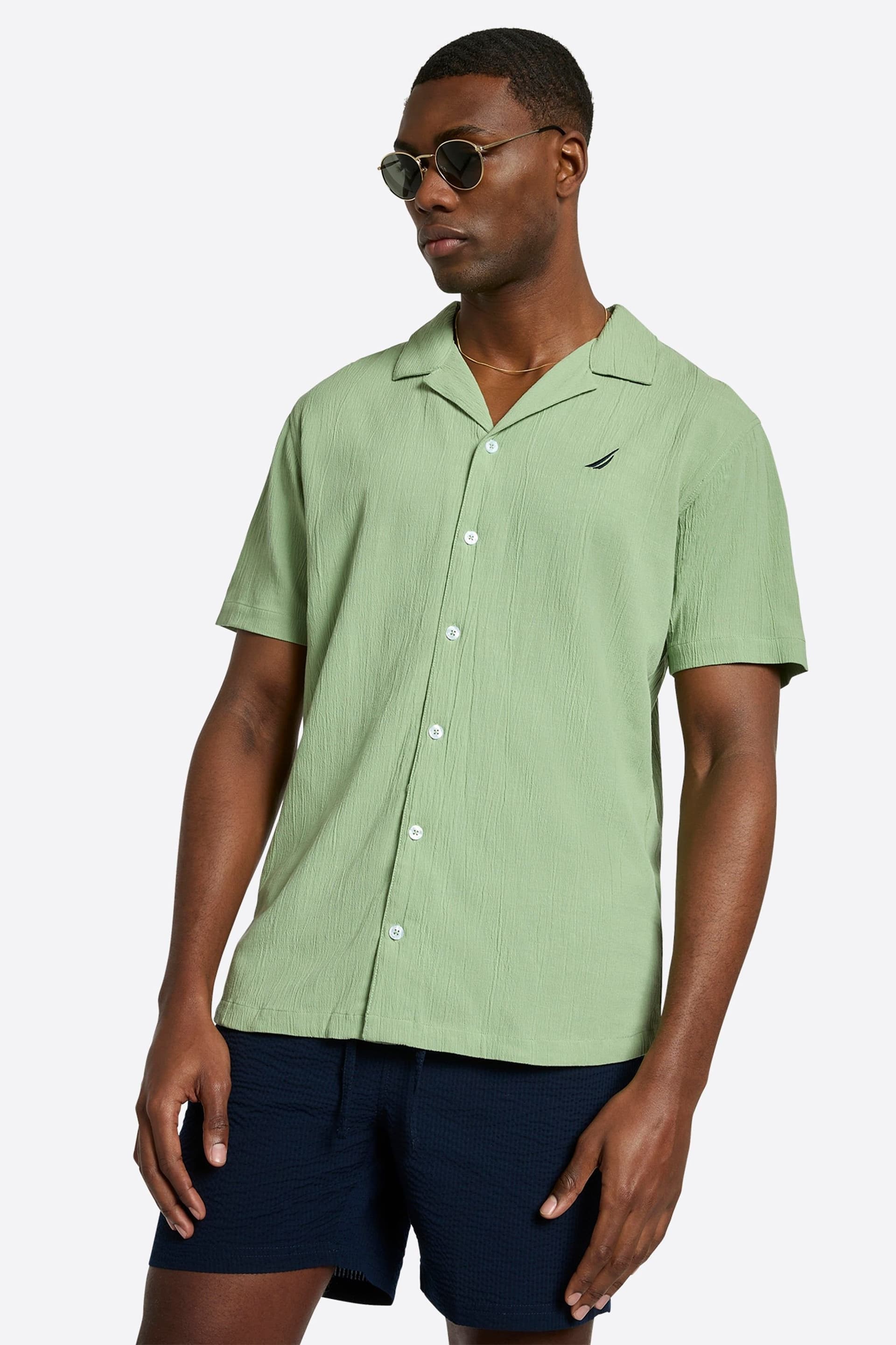 Nautica Nautica Men's Alfonso SS Shirt in Light Green