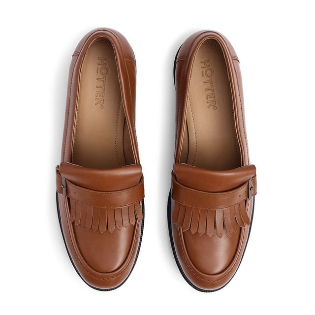 Hotter Hotter Women's Wide Fit 'Fowey' Loafers in Tan - 3
