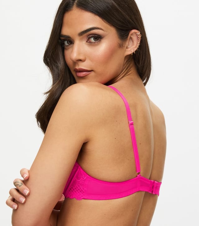 Ann Summers Women's Pink Compelling Padded Plunge Bra Ann Summers New Look - 3