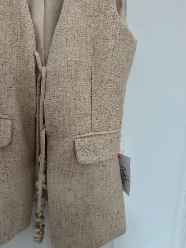 ASOS ASOS Linen Waistcoat UK 4 BNWT beige