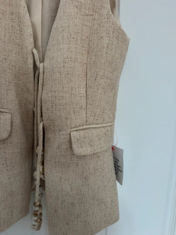 ASOS ASOS Linen Waistcoat UK 4 BNWT beige - 1