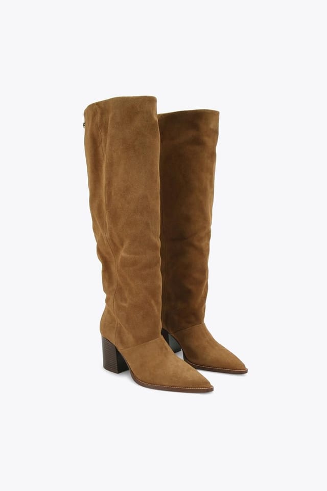 Carvela Carvela Women's 'Reina Knee' Suede Boots in Tan - 2