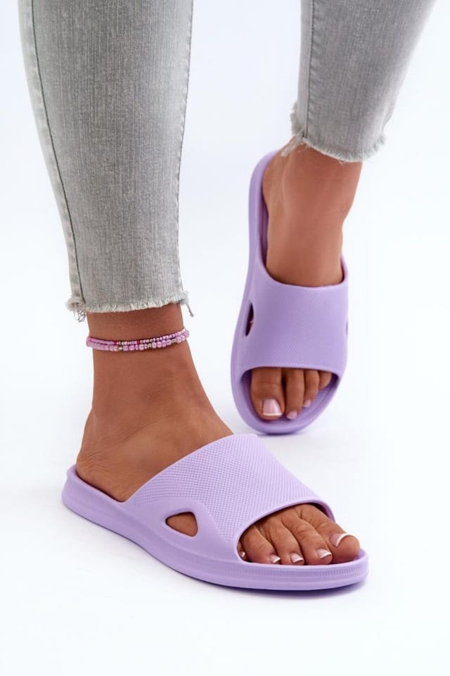Love Lace Love Lace Women's Classic Foam Sliderss for Pool Beach Everyday Comfort in Violet - 3