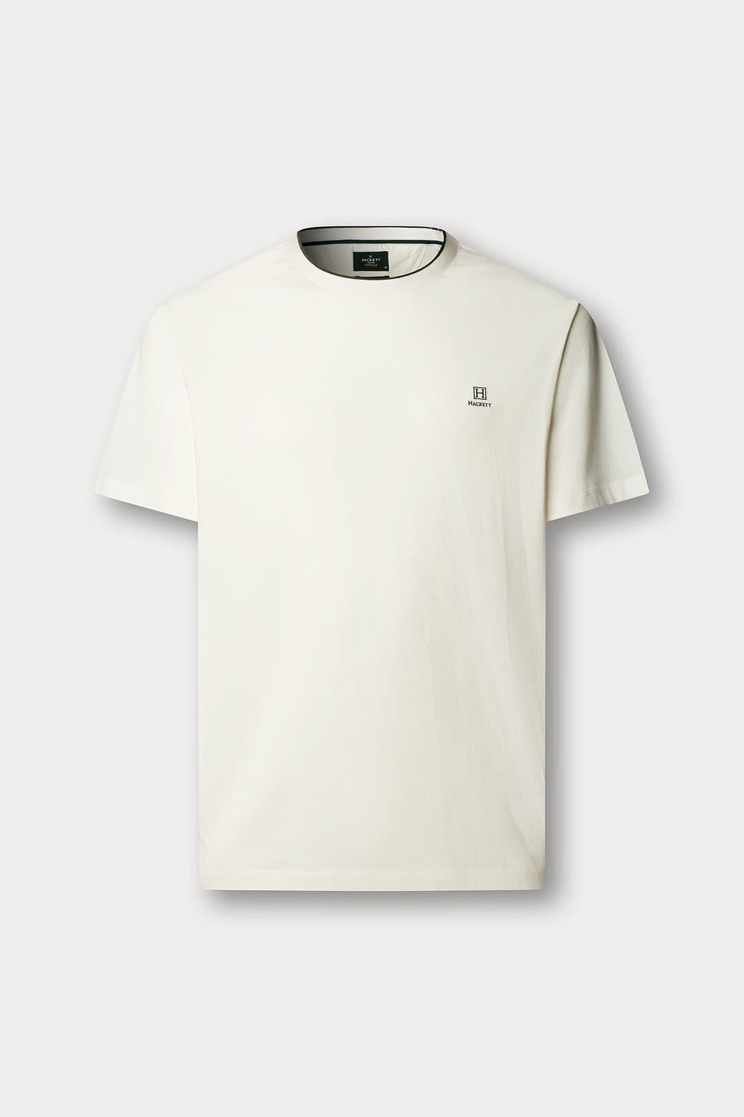 Hackett Hackett Men's Heritage Small Logo T-Shirt Off-White in White