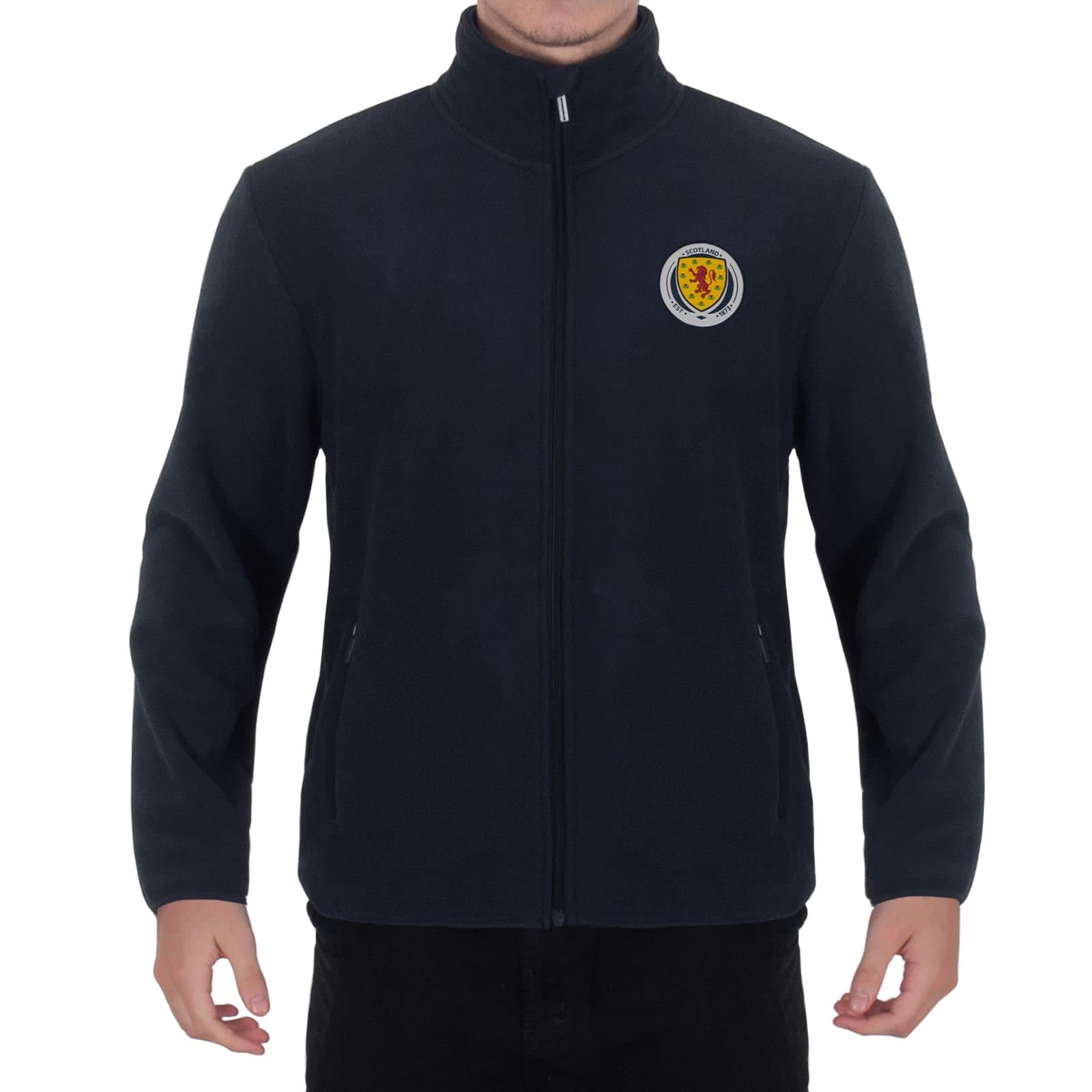 Scottish FA Scottish FA Men's Adults Full Zip Fleece Jacket in Navy