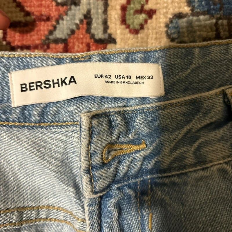 Bershka ripped baggy jeans