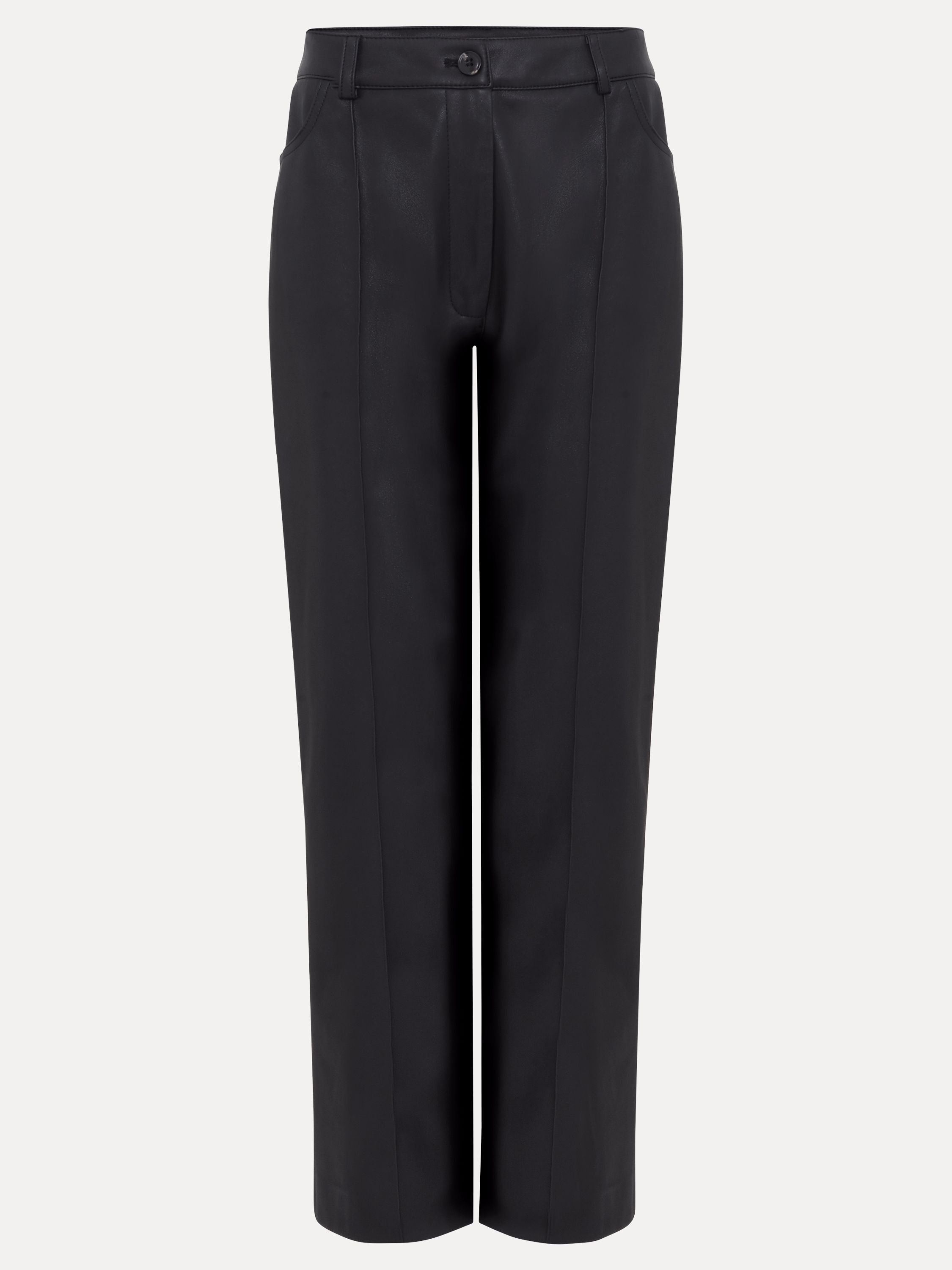 Phase Eight Phase Eight Women's Kenzie PU Cropped Trouser in True Black - 2