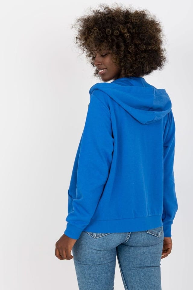 Love Lace Love Lace Women's Long Sleeve Zip Hoodie with Front Pockets in Blue - 3