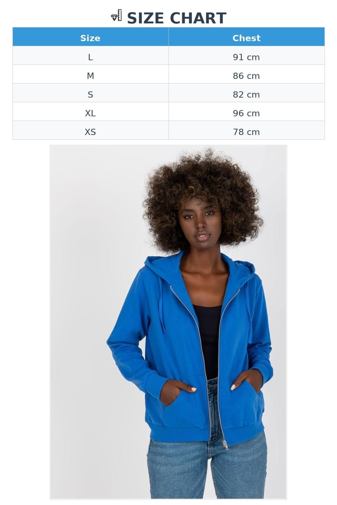 Love Lace Love Lace Women's Long Sleeve Zip Hoodie with Front Pockets in Blue - 4