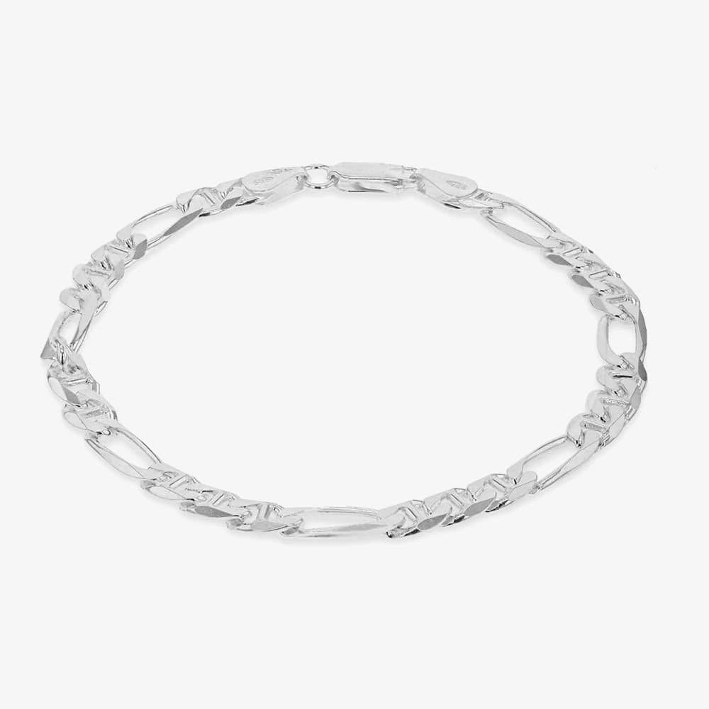 T.H.Baker T.H.Baker Men's Sterling Silver 8 Inch Figaro Bracelet 8.25.0023
