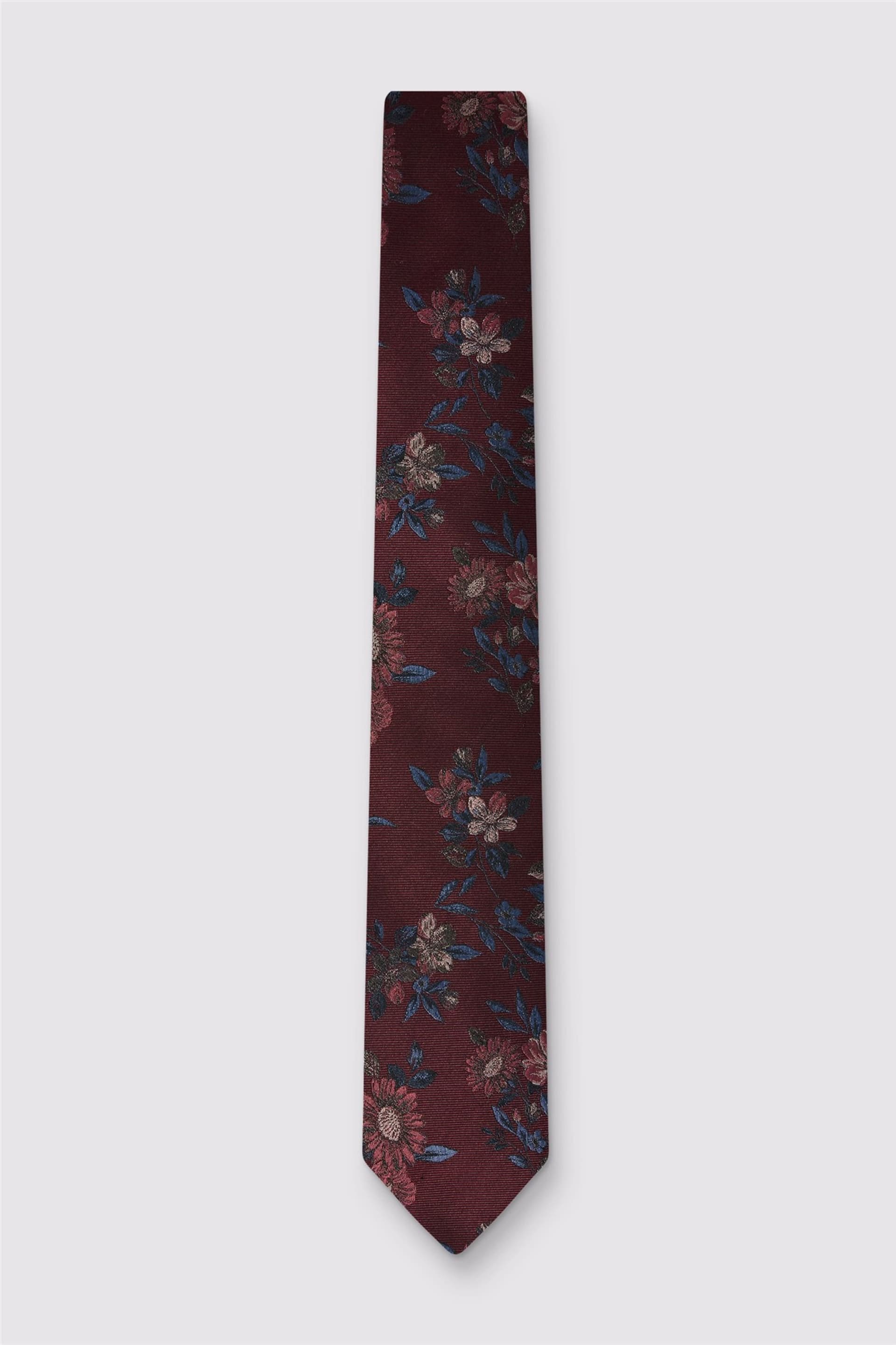 Ted Baker Ted Baker Men's Floral Tie in Wine