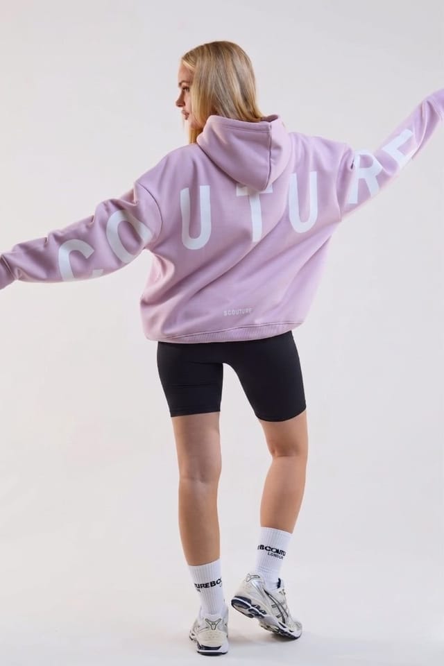 BCouture BCouture Women's Cycling Shorts, Hoodie & T-Shirt Set in Pale Lilac - 2