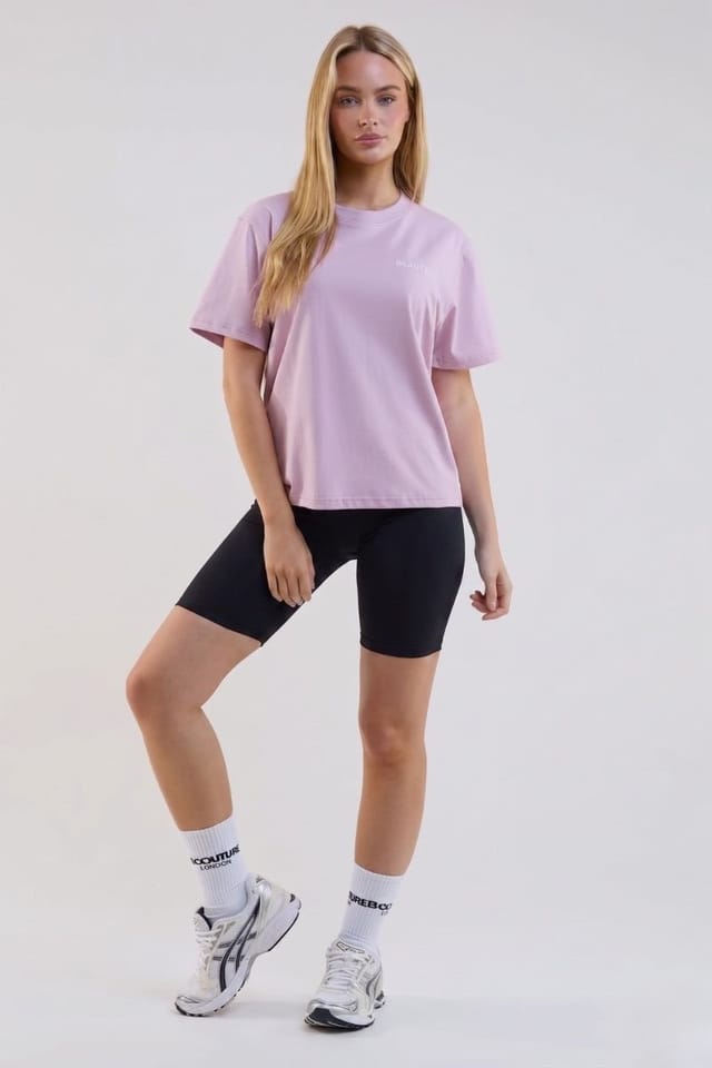 BCouture BCouture Women's Cycling Shorts, Hoodie & T-Shirt Set in Pale Lilac - 3
