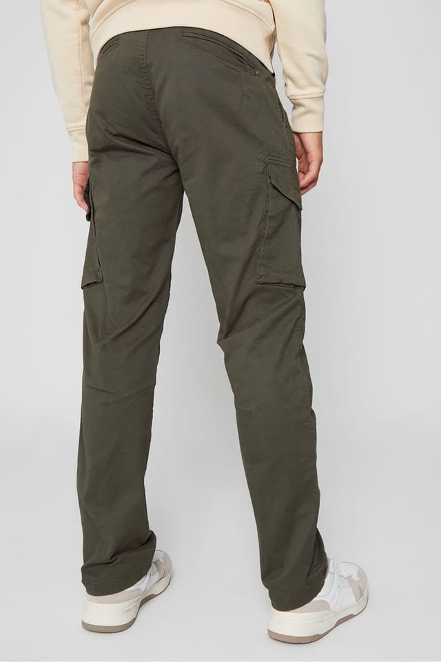 Threadbare Threadbare Men's 'Drill' Cotton Cargo Trousers With Stretch in Khaki - 2