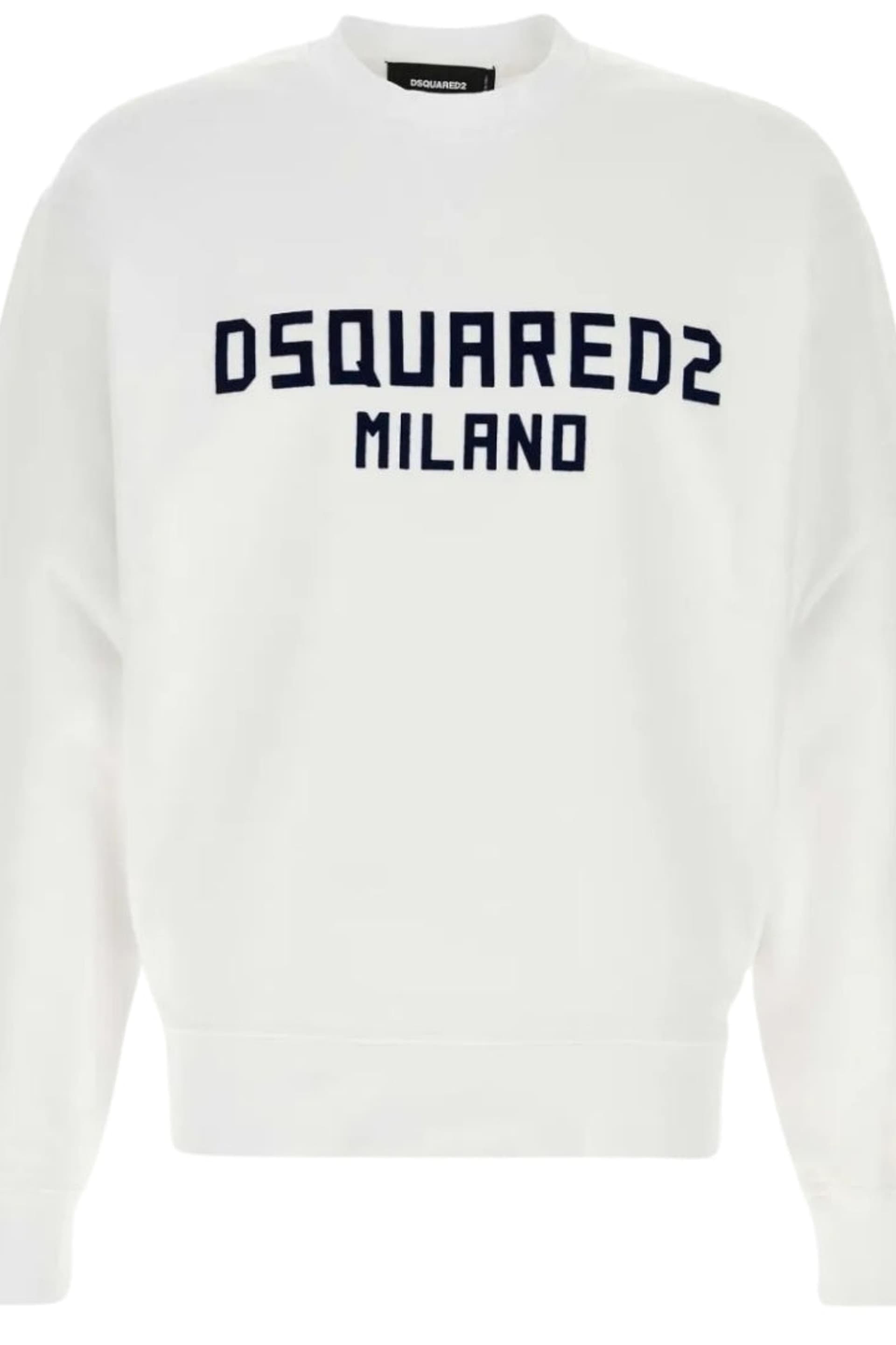 Dsquared2 Dsquared2 Men's Milano Long Sleeve Crew Neck Sweater in White