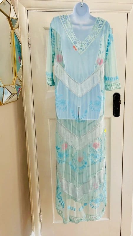 River Island Embellished sequin cover-up beach Holiday festival Bohemian medium - 1