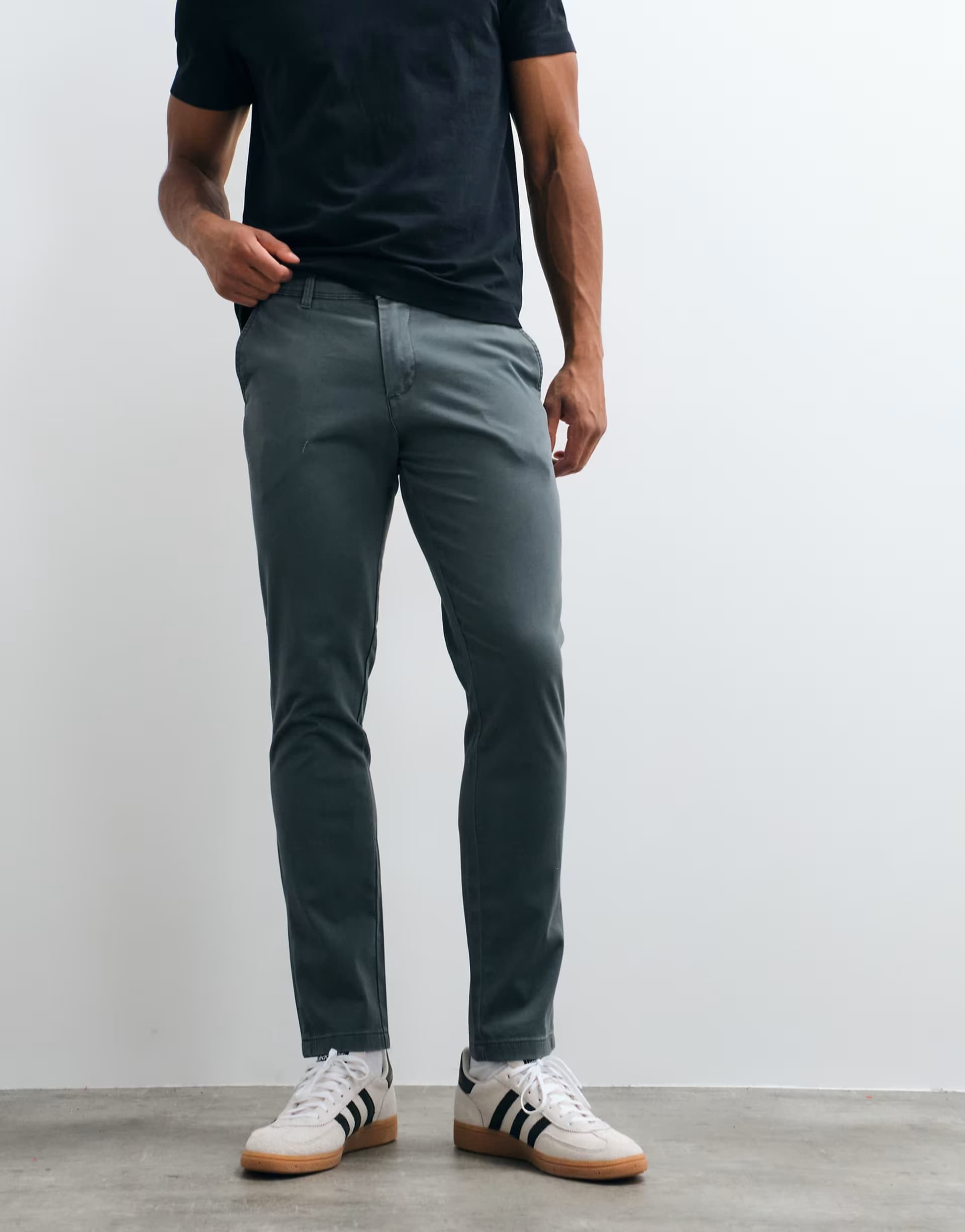 ASOS Jack & Jones slim fit chinos in slate blue