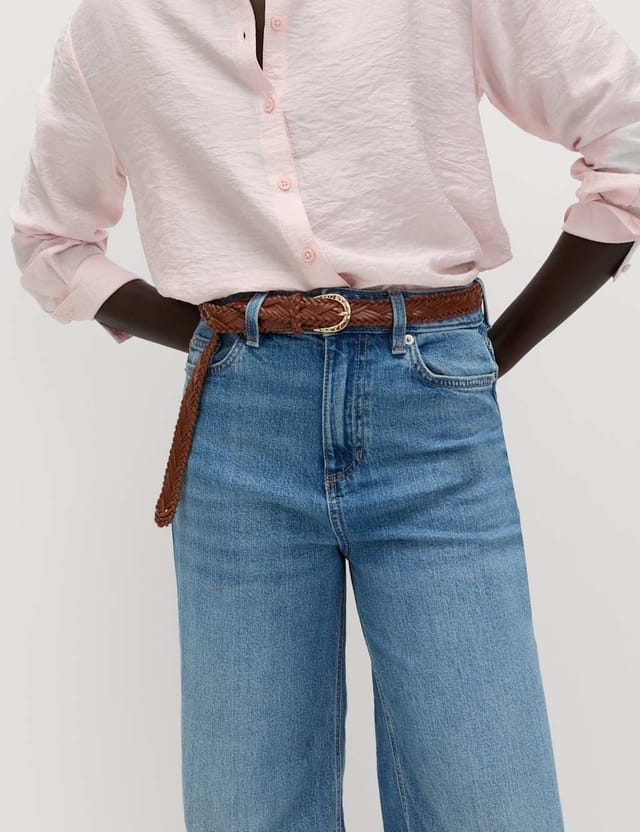 Marks & Spencer M&S The Wide-Leg Jeans Mid Blue - 2
