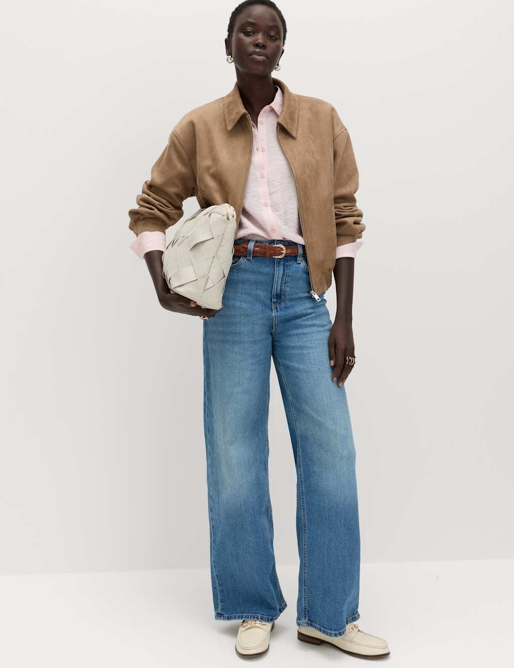 Marks & Spencer M&S The Wide-Leg Jeans Mid Blue - 3