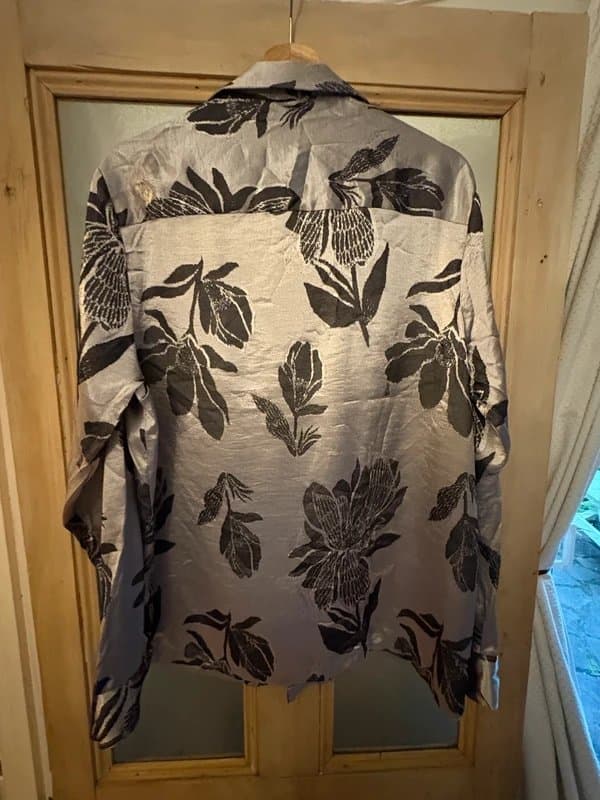 ASOS Design ASOS design silver metallic black shirt