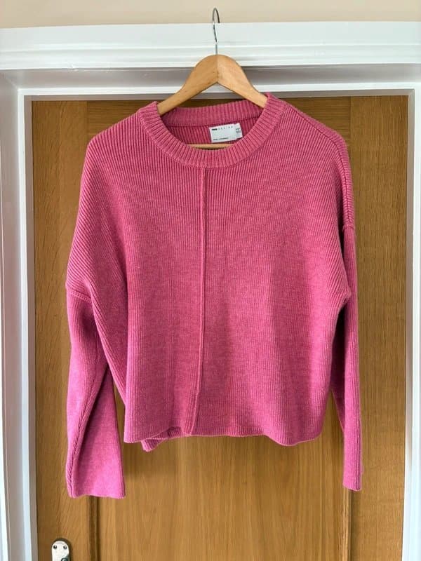 ASOS Design Pink round neck asos design jumper size 14