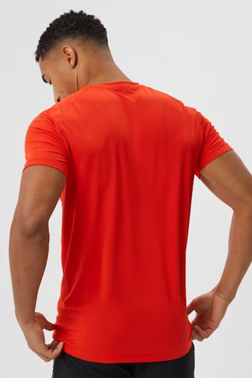 Bjorn Borg Bjorn Borg Men's Lightweight Athletic Performance Sport Moisture-wicking T-shirt in Burnt Orange - 4
