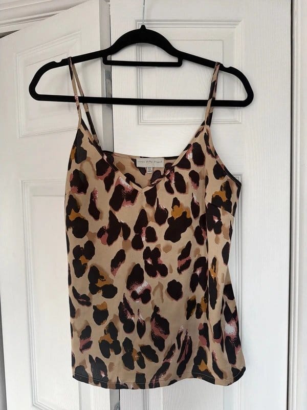 Never Fully Dressed Beige Leopard Print Camisole