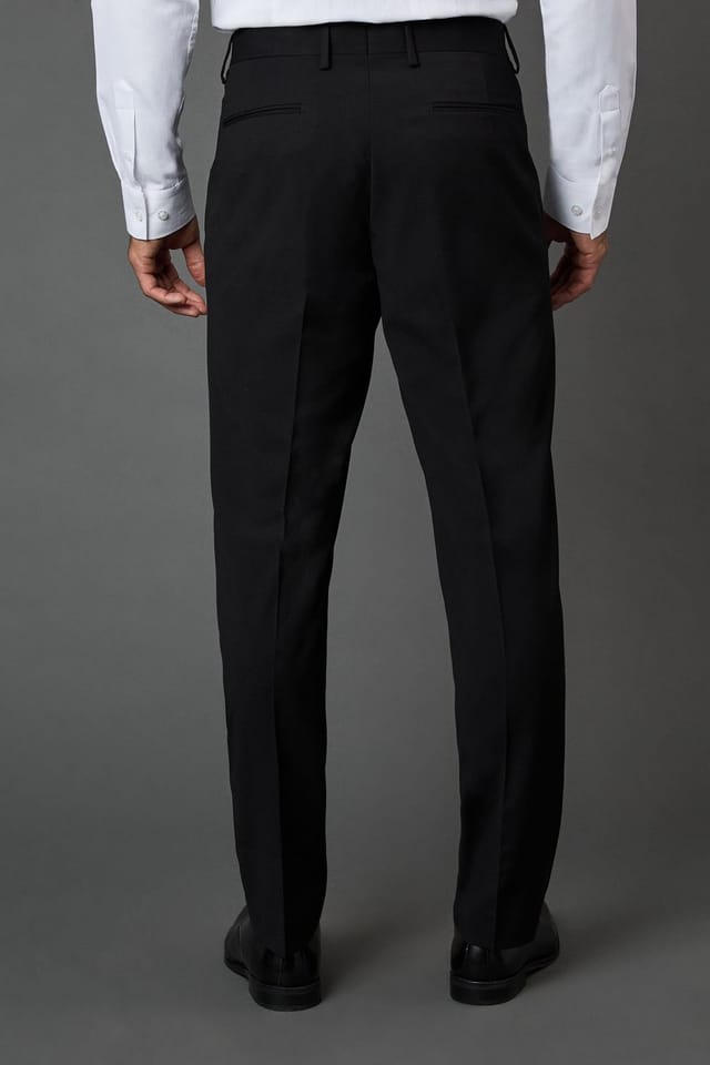 Burton Burton Men's Black Tailored Fit Essential Suit Trousers - 3