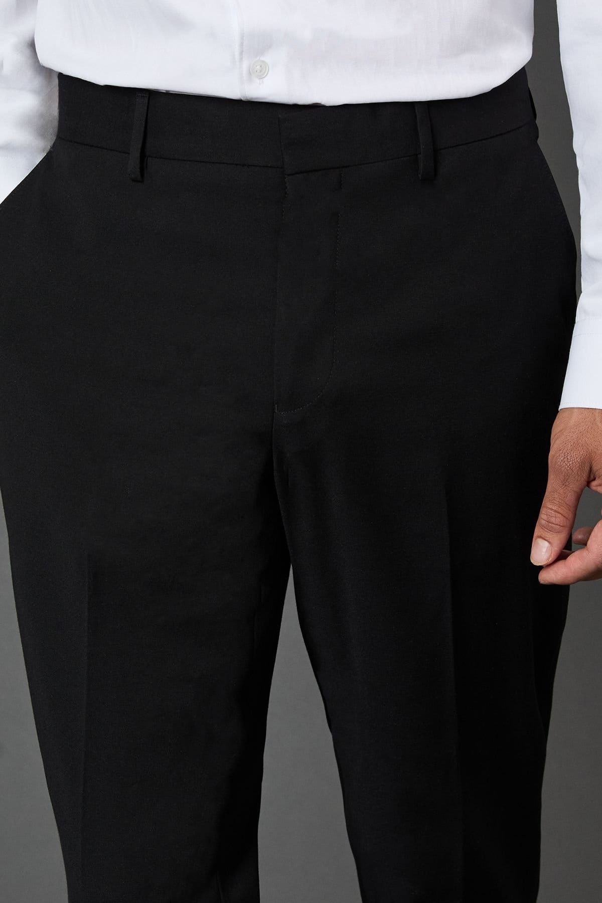 Burton Burton Men's Black Tailored Fit Essential Suit Trousers - 4