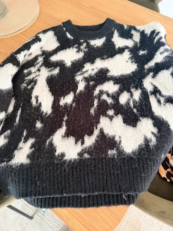 Topshop Oversized animal print jumper