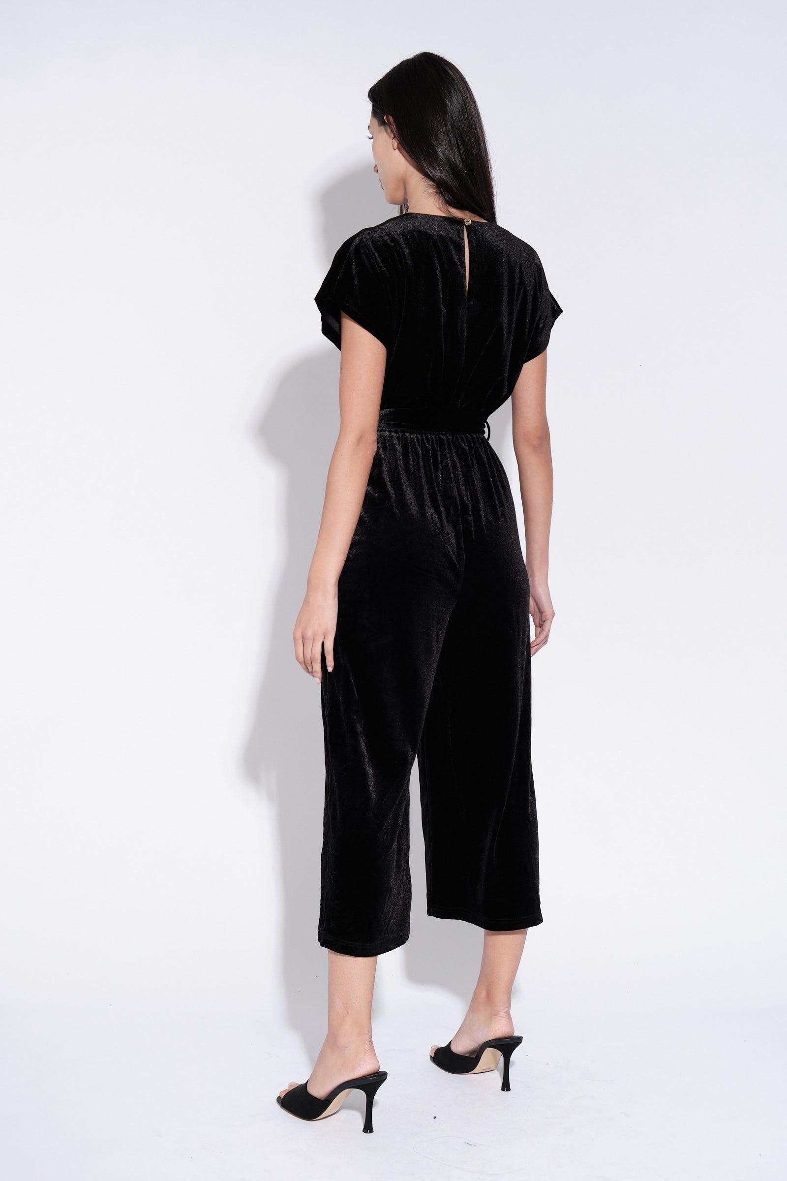 Louche Louche Women's Tiffany Velvet Jumpsuit in Black - 2