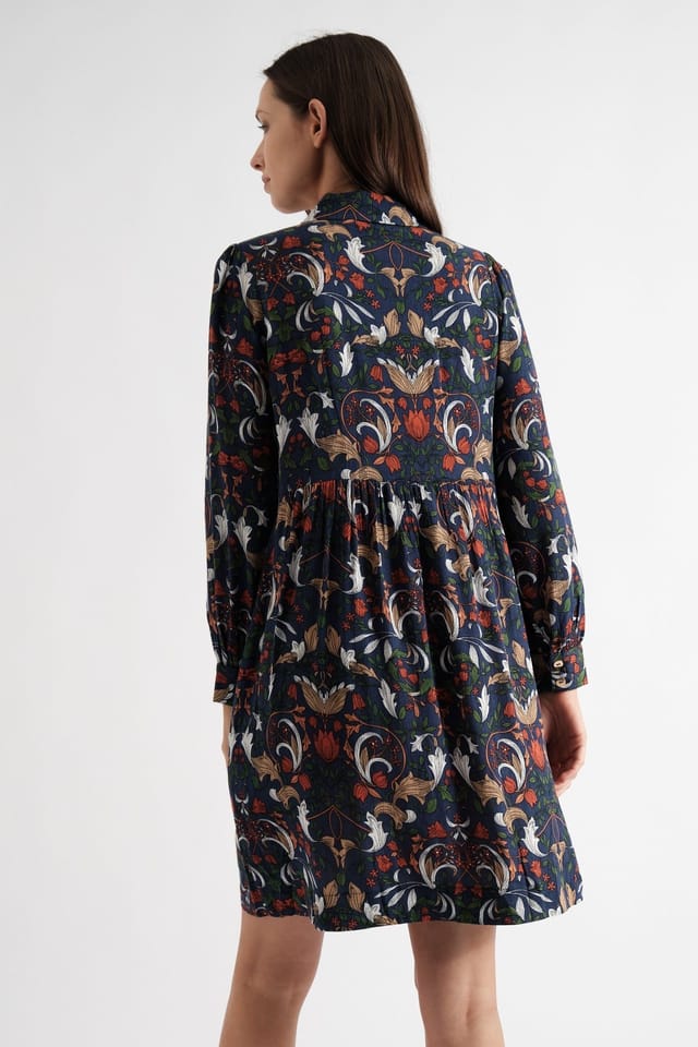 Louche Louche Women's Melly Arts & Crafts Long Sleeve Mini Dress - 2