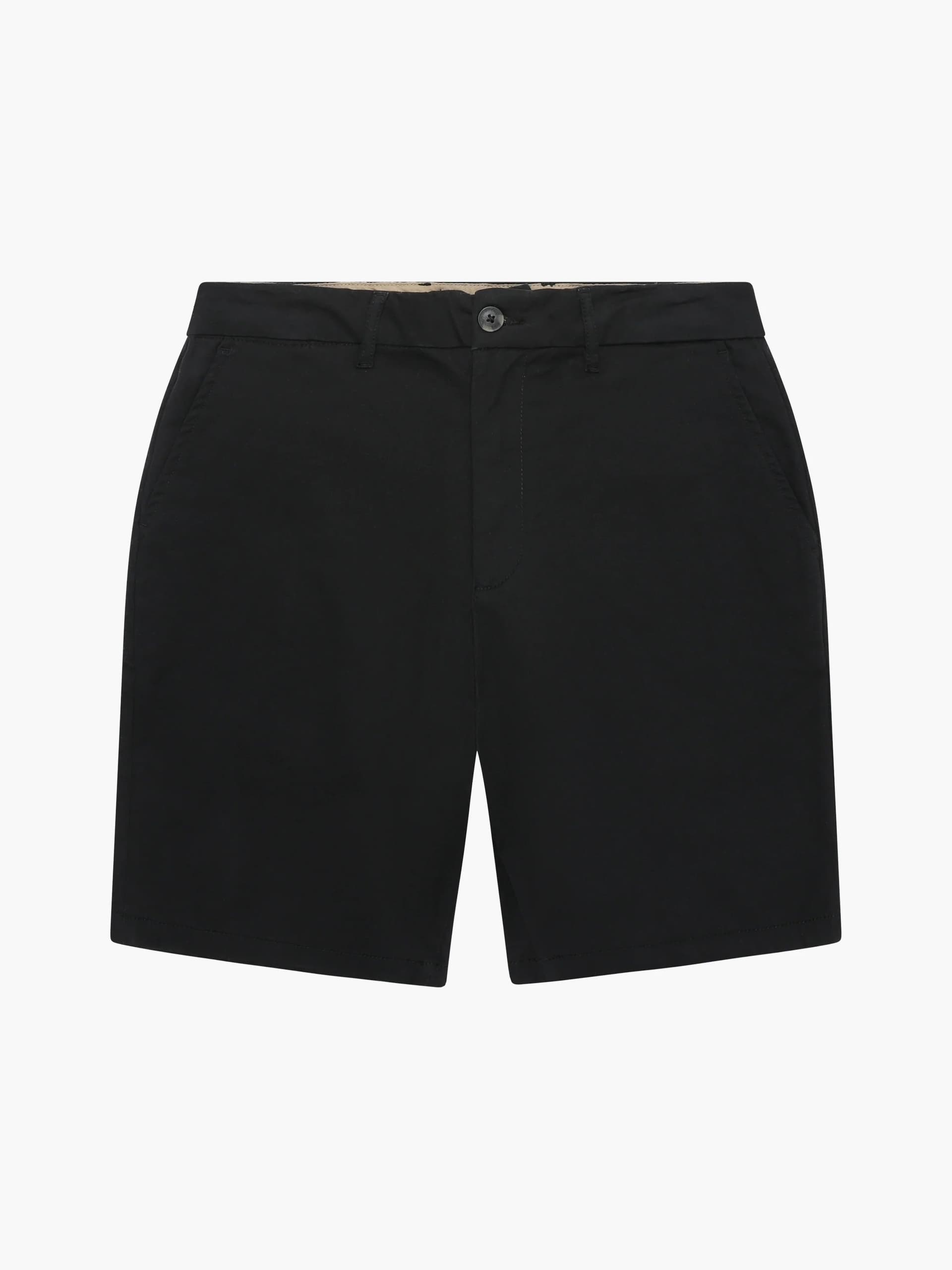 French Connection Cotton Stretch Chino Shorts Black