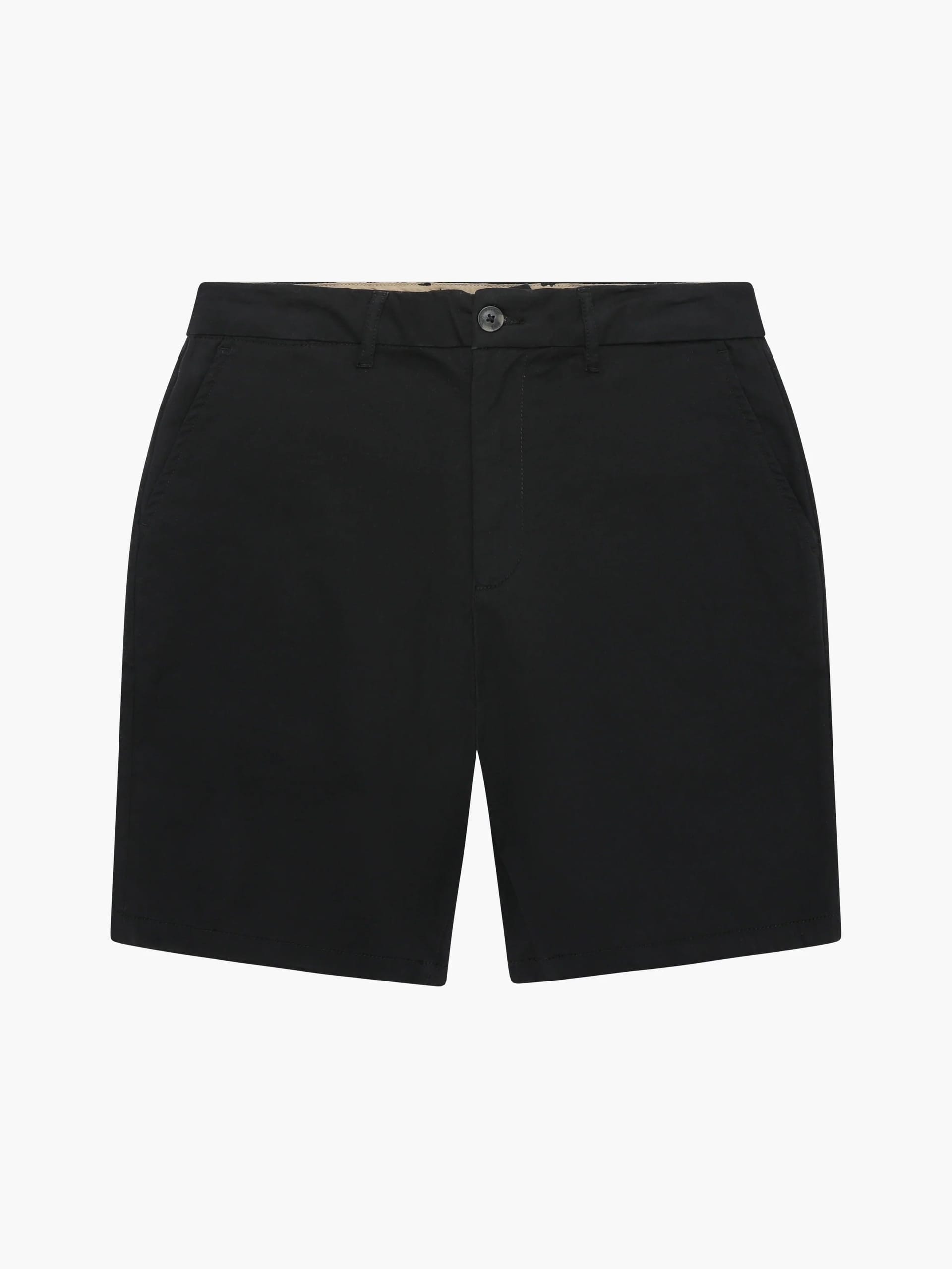 French Connection Black Cotton Stretch Chino Shorts