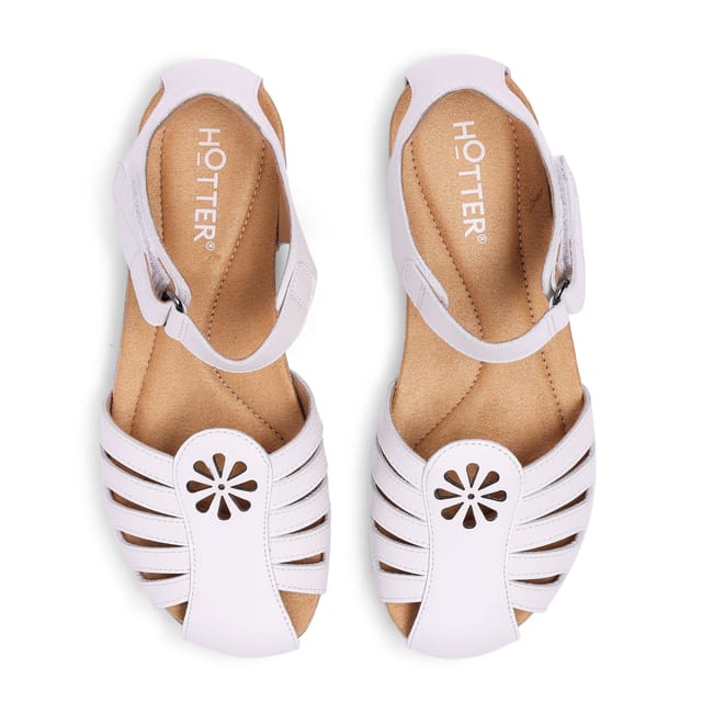 Hotter Hotter Women's Extra Wide 'Dinaric' Fisherman Sandals in White - 3