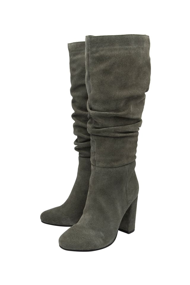 Ravel Ravel Women's 'Osney' Suede Ruched Knee-High Boots in Grey - 2