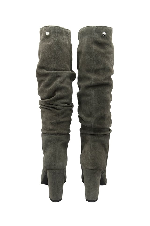 Ravel Ravel Women's 'Osney' Suede Ruched Knee-High Boots in Grey - 3