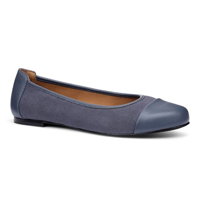 Hotter Hotter Women's 'Ingrid' Ballerina Pumps in Mid Blue - 2