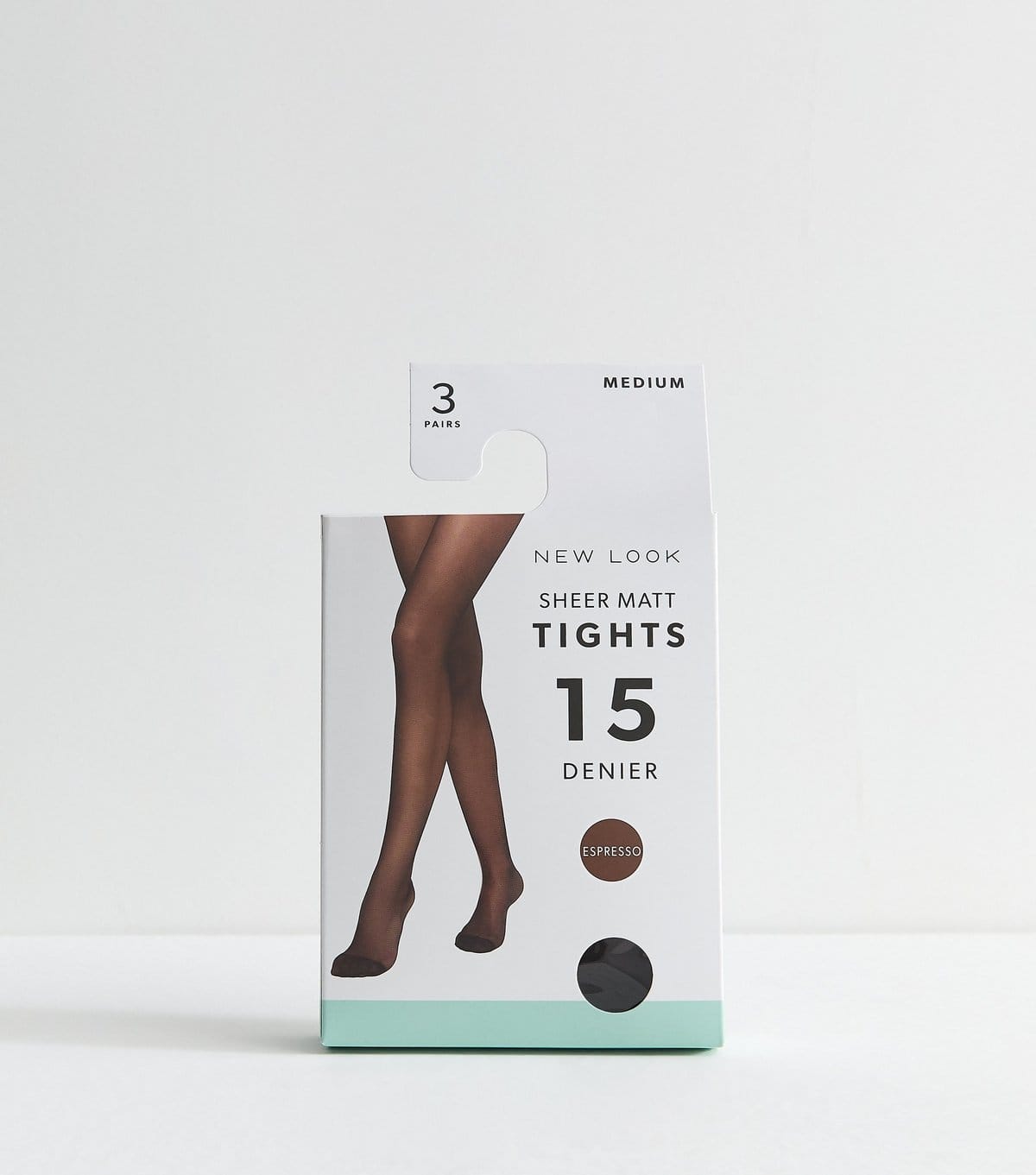 New Look Pack of 3 Dark Brown Sheer Matt 15 Denier Tights New Look - 4