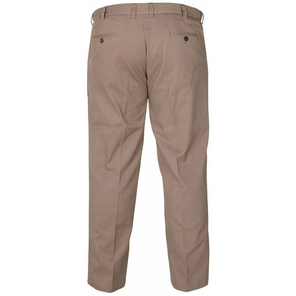 Duke Clothing Duke Clothing Men's D555 Bruno Stretch Chino Kingsize Trousers in Stone - 2