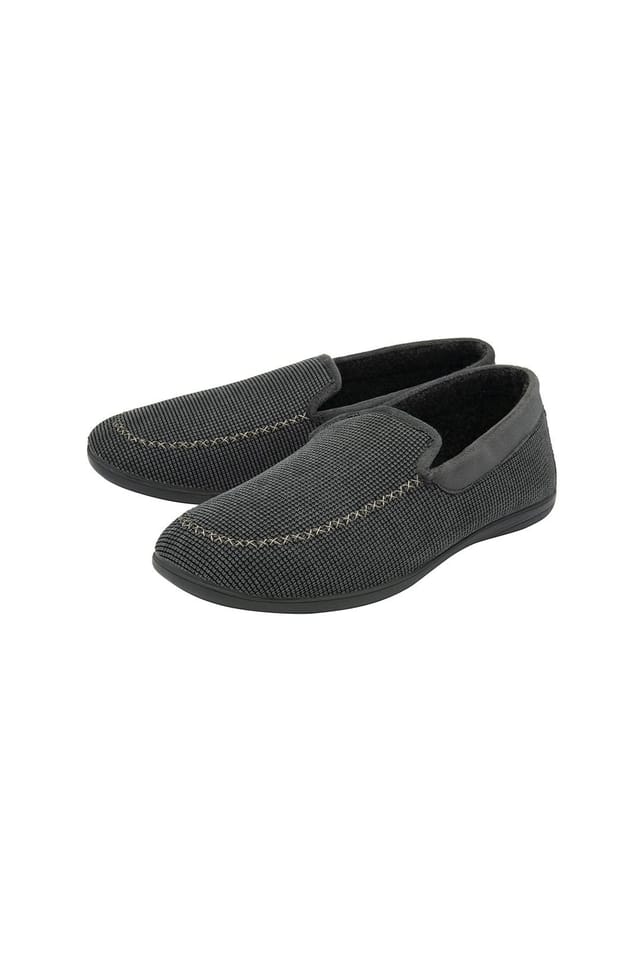 Lotus Lotus Men's 'Francisco' Textile Full Shoe Slippers in Grey - 2
